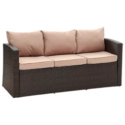 Paloma 4 Piece Outdoor Sofa Brown Rattan Garden Set With Ottoman Chest Storage Tables Dark Beige Cushions 7 Paloma 4 Piece Outdoor Sofa Brown Rattan Garden Set With Ottoman Chest Storage Tables Dark Beige Cushions -Outsunny Garden Zone paloma 4 piece outdoor sofa brown rattan garden set with ottoman chest storage tables dark beige cushions5056546200911 04c MP