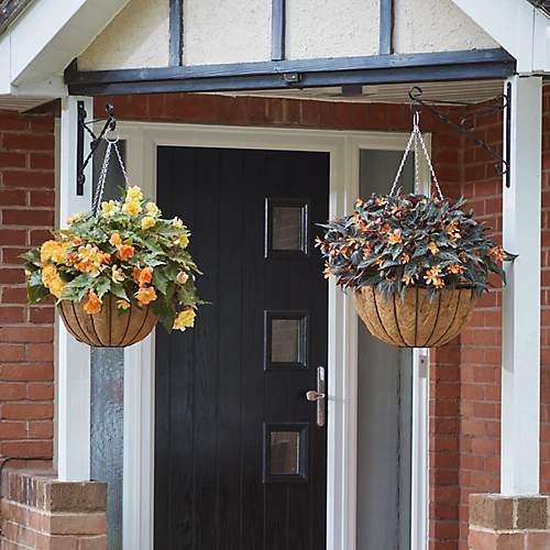 Panacea Classic Black Round Wire Hanging Basket, 40cm 2 Panacea Classic Black Round Wire Hanging Basket, 40cm - Image 2