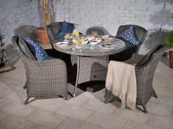 Paris 4 Seater Dining Imperial Set -Outsunny Garden Zone paris 4 seater dining imperial set5020125302723 03c MP