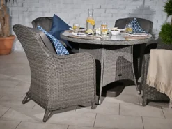 Paris 4 Seater Dining Imperial Set -Outsunny Garden Zone paris 4 seater dining imperial set5020125302723 04c MP