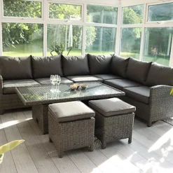 Paris 7pc Deluxe Modular Corner Dining Set