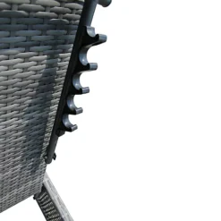 Patio Rattan Sun Lounger Chaise Garden Pool Wicker Recliner 3PCS Recliner Set With Glass Coffee Table - Black With Gray Cushion -Outsunny Garden Zone patio rattan sun lounger chaise garden pool wicker recliner 3pcs recliner set with glass coffee table black with gray cushion0726972295533 04c MP