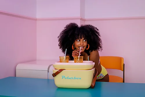 Polarbox Retro 12L Coolbox - Yellow Classic 4 Polarbox Retro 12L Coolbox - Yellow Classic - Image 4