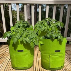 Potato Planter Grow Bags 37 Litre (Set Of 4) Non - Woven Aeration Fabric Pots