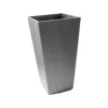 Primeur Sonata Pewter Plain Square Plant Pot (Dia)26cm