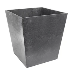 Primeur Sonata Pewter Plain Square Plant Pot (Dia)30cm