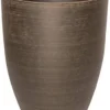 Primrose Black Cortina Stone Cone Round Tall Garden Planter 53cm