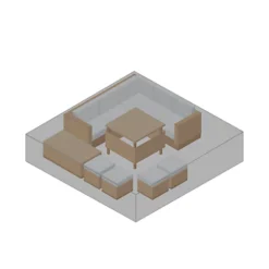 Primrose Corner Sofa Dining Set Black Garden Furniture Cover- 400 X 300 X 83cm