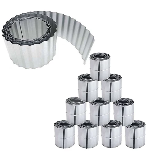 Primrose Galvanised Steel Lawn Edging Corrugated Metal 50m 1 Primrose Galvanised Steel Lawn Edging Corrugated Metal 50m