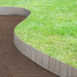 Primrose Galvanised Steel Lawn Edging Corrugated Metal 5m -Outsunny Garden Zone primrose galvanised steel lawn edging corrugated metal 5m5055837256903 03c MP