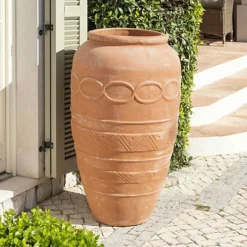 Primrose Garden Decorative Terracotta Tall Vase Patio Planter 100cm