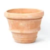 Primrose Garden Terracotta Round Rolled Rim Patio Planter Pot 34.5cm