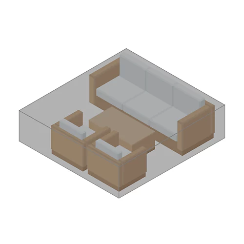 Primrose Medium Sofa Black Garden Furniture Cover - 250 X 250 X 83cm 1 Primrose Medium Sofa Black Garden Furniture Cover - 250 X 250 X 83cm