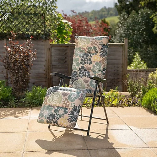 Primrose Pack Of 2 Floral Pattern Garden Recliner Sun Lounger Patio Chair Garden Reclining 1 Primrose Pack Of 2 Floral Pattern Garden Recliner Sun Lounger Patio Chair Garden Reclining
