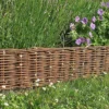 Primrose Woven Willow Hurdle Edging Garden Border Perimeter - 20 X 10m