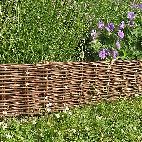 Primrose Woven Willow Hurdle Edging Garden Border Perimeter- H20cm X 200cm 1 Primrose Woven Willow Hurdle Edging Garden Border Perimeter- H20cm X 200cm