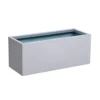 Primrose Zinc Galvanised Rectangular Silver Outdoor Trough Planter Small 70cm X 24cm