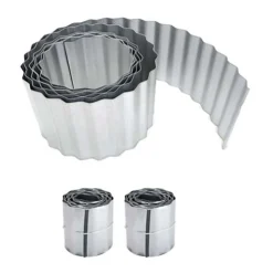 Primrose Zinc Galvanised Steel Lawn Edging Wavy Corrugated Metal 10m
