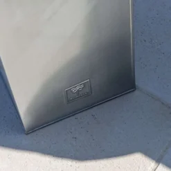 Primrose Zinc Galvanised Tall Rectangular Cube Planter Plant Pot In Silver 75cm X 32cm -Outsunny Garden Zone primrose zinc galvanised tall rectangular cube planter plant pot in silver 75cm x 32cm5055372348514 04c MP