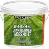 Pro-Kleen 4 In 1 Weed And Feed Lawn Treatment With Moss Killer - Greens Grass, Kills Weeds & Moss & Fertilises Grass 2.5kg