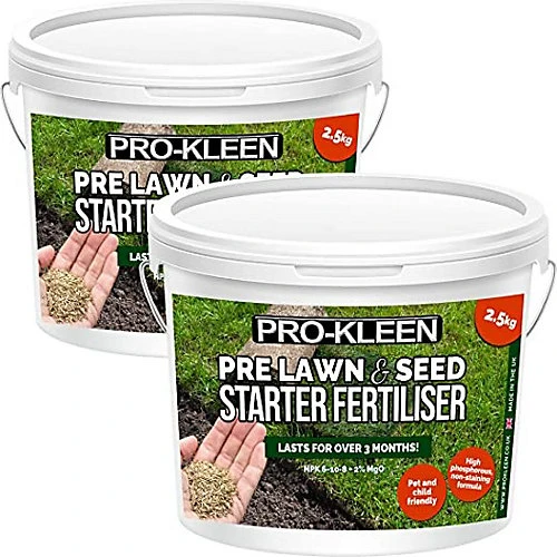 Pro-Kleen Pre Lawn & Seed Starter Fertiliser - Phosphorus Rich Formula With Nitrogen, Potassium & Magnesium Oxide 5kg 1 Pro-Kleen Pre Lawn & Seed Starter Fertiliser - Phosphorus Rich Formula With Nitrogen, Potassium & Magnesium Oxide 5kg