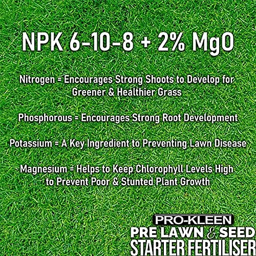 Pro-Kleen Pre Lawn & Seed Starter Fertiliser - Phosphorus Rich Formula With Nitrogen, Potassium & Magnesium Oxide 5kg 2 Pro-Kleen Pre Lawn & Seed Starter Fertiliser - Phosphorus Rich Formula With Nitrogen, Potassium & Magnesium Oxide 5kg - Image 2