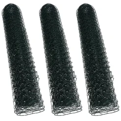 PVC Coated Galvanised Wire Netting Fencing Chicken Mesh 15m X 0.6m X 25mm Hex