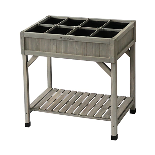 Raised Garden Planter- Herb Garden - Grey Wash (FSC 100%) 1 Raised Garden Planter- Herb Garden - Grey Wash (FSC 100%)