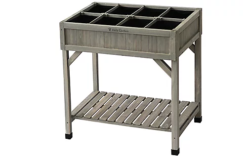 Raised Garden Planter- Herb Garden - Grey Wash (FSC 100%) 2 Raised Garden Planter- Herb Garden - Grey Wash (FSC 100%) - Image 2