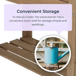 Raised Rectangular Wooden Garden Flowers Vegetables Planter -Outsunny Garden Zone raised rectangular wooden garden flowers vegetables planter5060575073583 03c MP