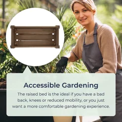 Raised Rectangular Wooden Garden Flowers Vegetables Planter -Outsunny Garden Zone raised rectangular wooden garden flowers vegetables planter5060575073583 04c MP