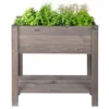 Raised Rectangular Wooden Garden Flowers Vegetables Planter