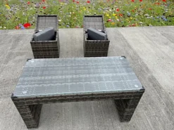 RATTAN WICKER GARDEN OUTDOOR 2 TWO SEATER SOFA CONSERVATORY FURNITURE PATIO COFFEE TABLE STOOLS STORAGE DINING SET GREY -Outsunny Garden Zone rattan wicker garden outdoor 2 two seater sofa conservatory furniture patio coffee table stools storage dining set grey5060747360442 03c MP