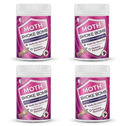 Ready Steady Defend Moth Smoke Bomb Kills Cloths & Carpet Moths, 3g, Pack Of 4