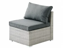 Rhodes Rattan Sun Bed Garden Furniture Set Outdoor Lounge Sofa Chair Bed Table Modular, Grey -Outsunny Garden Zone rhodes rattan sun bed garden furniture set outdoor lounge sofa chair bed table modular grey5060678407506 04c MP