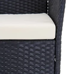 Rosa Rattan Garden Furniture Set Conservatory Patio Outdoor Table Chairs Sofa With Optional Bench, Black 5 Piece -Outsunny Garden Zone rosa rattan garden furniture set conservatory patio outdoor table chairs sofa with optional bench black 5 piece5060678407445 03c MP