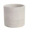 Round Cement Plant Pot, Industrial Style. (H13 Cm) No Drainage Holes.