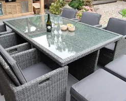 Royalcraft Paris 10 Seater Cube Dining Set -Outsunny Garden Zone royalcraft paris 10 seater cube dining set5020125301962 04c MP
