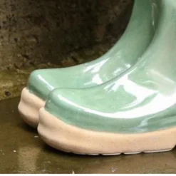 Sage Green Wellington Boot Outdoor Summer Ceramic Flower Pot Garden Planter Pot Gift For Gardeners 7 Sage Green Wellington Boot Outdoor Summer Ceramic Flower Pot Garden Planter Pot Gift For Gardeners -Outsunny Garden Zone sage green wellington boot outdoor summer ceramic flower pot garden planter pot gift for gardeners5060633940581 04c MP