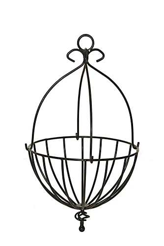 Samuel Alexander Black Metal Spanish Garden Flower Wall Hanging Basket Large 35cm 14 Inch - Without Bracket 4 Samuel Alexander Black Metal Spanish Garden Flower Wall Hanging Basket Large 35cm 14 Inch - Without Bracket - Image 4