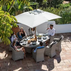 Santiago 8 Seat Oval Rattan Dining Set In Grey 7 Santiago 8 Seat Oval Rattan Dining Set In Grey -Outsunny Garden Zone santiago 8 seat oval rattan dining set in grey5060933961064 04c MP