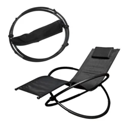 Schallen Garden & Outdoor Breathable Heavy Duty Steel Rocking Folding Lounger Chair With Pillow (Black) 7 Schallen Garden & Outdoor Breathable Heavy Duty Steel Rocking Folding Lounger Chair With Pillow (Black) -Outsunny Garden Zone schallen garden outdoor breathable heavy duty steel rocking folding lounger chair with pillow black 19181 04c MP