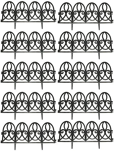 Set Of 10 Plastic Lawn Edging Traditional Panels (56cm X 30cm) 2 Set Of 10 Plastic Lawn Edging Traditional Panels (56cm X 30cm) - Image 2