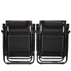 Set Of 2 Multi Position Garden Gravity Relaxer Chair Sun Lounger With Sun Canopy In Black 7 Set Of 2 Multi Position Garden Gravity Relaxer Chair Sun Lounger With Sun Canopy In Black -Outsunny Garden Zone set of 2 multi position garden gravity relaxer chair sun lounger with sun canopy in black5056589111533 04c MP