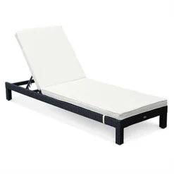 Set Of 2 Rattan Sun Loungers Ready Assembled Reinforced Aluminum - Pisa - Black Rattan Off-white Cushion -Outsunny Garden Zone set of 2 rattan sun loungers ready assembled reinforced aluminum pisa black rattan off white cushion3760216535303 03c MP