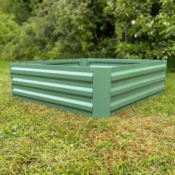 Set Of 2 X Metal Raised Vegetable Beds In Green (100cm X 30cm) -Outsunny Garden Zone set of 2 x metal raised vegetable beds in green 100cm x 30cm 5060575101439 03c MP