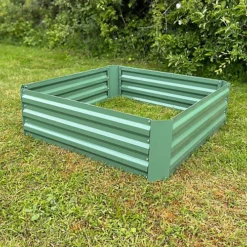 Set Of 2 X Metal Raised Vegetable Beds In Green (100cm X 30cm) -Outsunny Garden Zone set of 2 x metal raised vegetable beds in green 100cm x 30cm 5060575101439 04c MP