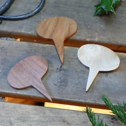 Set Of 3 Garden Wooden Plant Markers