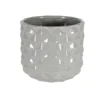 Shiny Grey Ceramic Pineapple Indoor Plant Pot. H12.6 Cm.