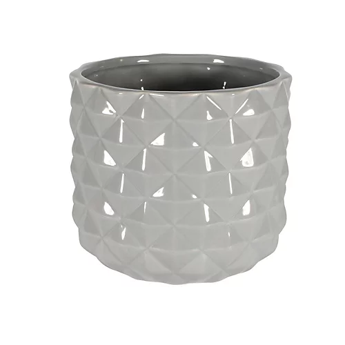 Shiny Grey Ceramic Pineapple Indoor Plant Pot. H12.6 Cm. 1 Shiny Grey Ceramic Pineapple Indoor Plant Pot. H12.6 Cm.